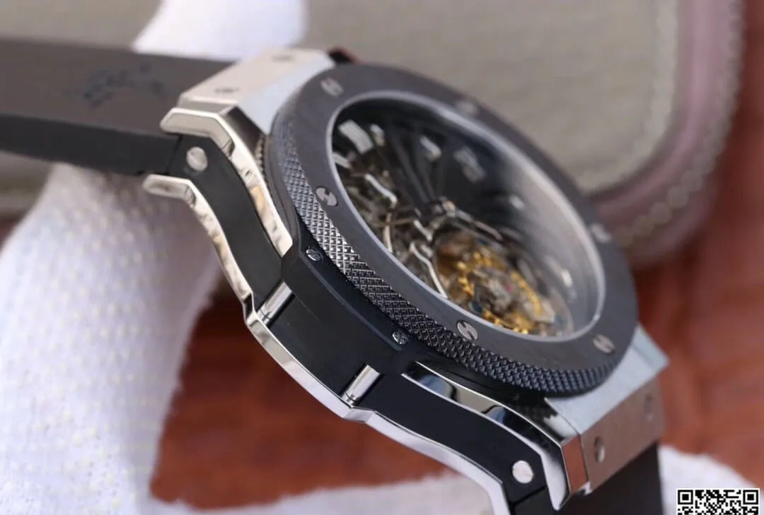 Hublot Big Bang Hollow Tourbillon 1:1 Best Edition Replica Watch Ceramic Bezel