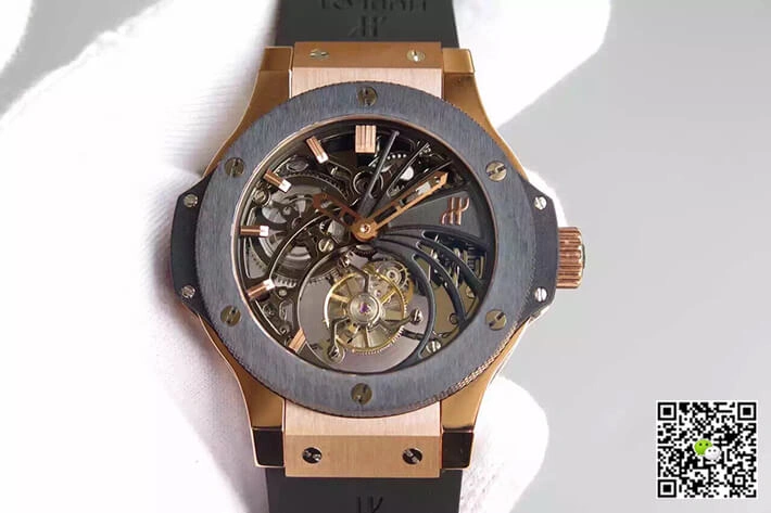 Hublot Big Bang Hollow Tourbillon 1:1 Best Edition Replica Watch Rubber Strap