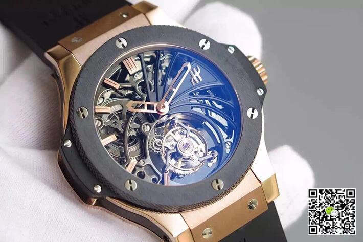 Hublot Big Bang Hollow Tourbillon 1:1 Best Edition Replica Watch Rubber Strap