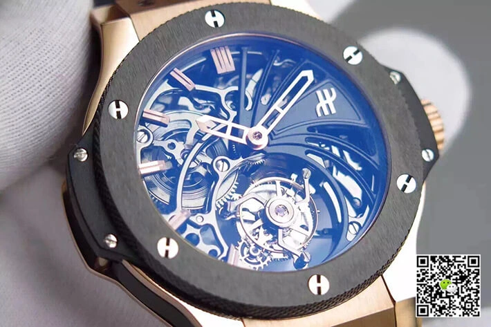 Hublot Big Bang Hollow Tourbillon 1:1 Best Edition Replica Watch Rubber Strap