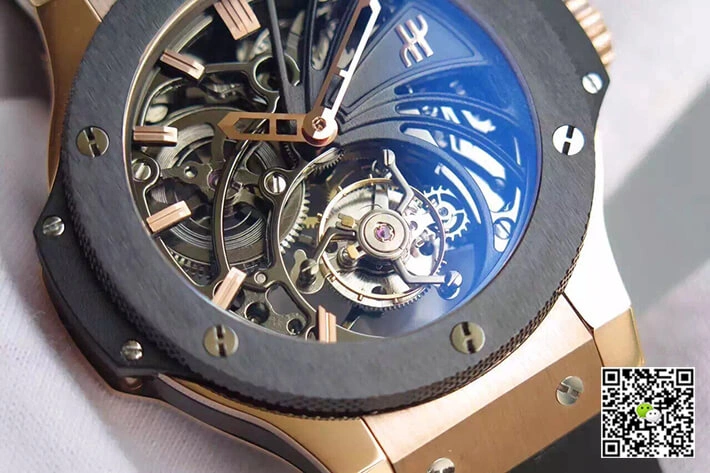 Hublot Big Bang Hollow Tourbillon 1:1 Best Edition Replica Watch Rubber Strap
