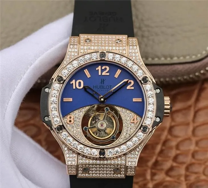 Hublot Big Bang Tourbillon 1:1 Best Edition Replica Watch Black Strap
