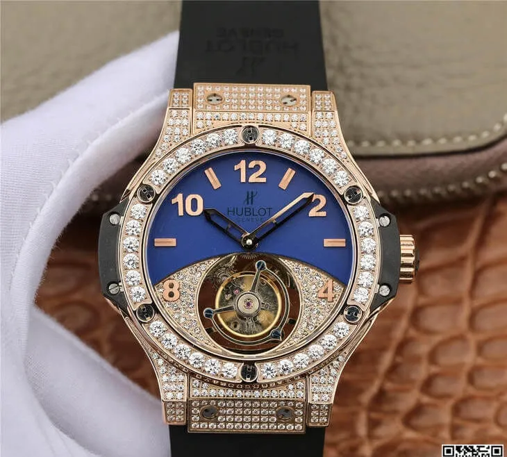 Hublot Big Bang Tourbillon 1:1 Best Edition Replica Watch Black Strap