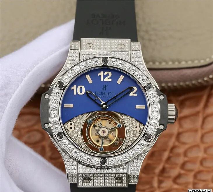 Hublot Big Bang Tourbillon 1:1 Best Edition Replica Watch Black Strap