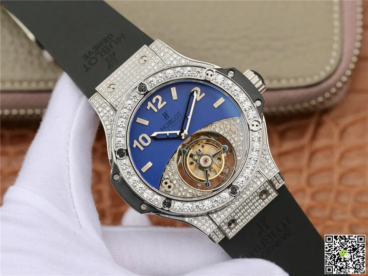 Hublot Big Bang Tourbillon 1:1 Best Edition Replica Watch Black Strap