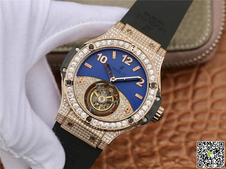 Hublot Big Bang Tourbillon 1:1 Best Edition Replica Watch Black Strap