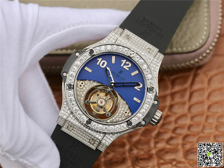 Hublot Big Bang Tourbillon 1:1 Best Edition Replica Watch Black Strap