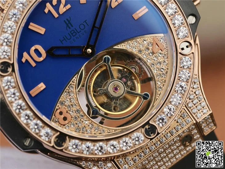 Hublot Big Bang Tourbillon 1:1 Best Edition Replica Watch Black Strap