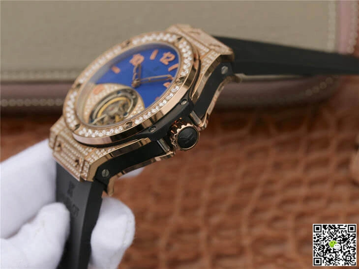 Hublot Big Bang Tourbillon 1:1 Best Edition Replica Watch Black Strap