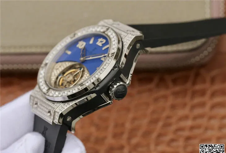 Hublot Big Bang Tourbillon 1:1 Best Edition Replica Watch Black Strap