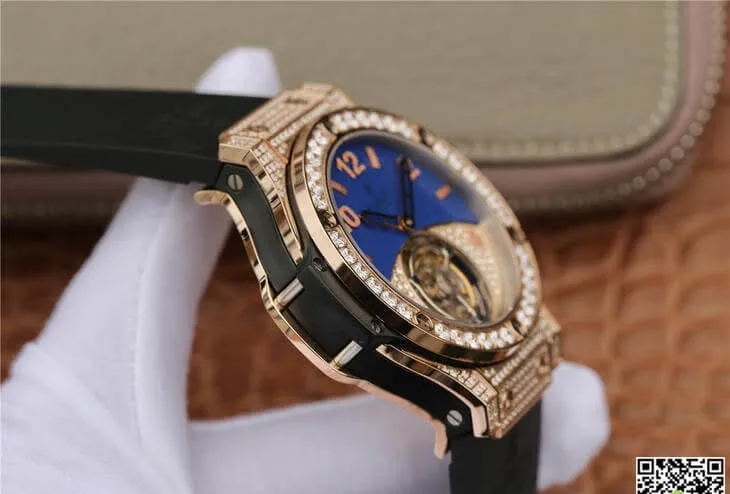 Hublot Big Bang Tourbillon 1:1 Best Edition Replica Watch Black Strap