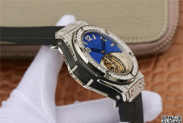 Hublot Big Bang Tourbillon 1:1 Best Edition Replica Watch Black Strap