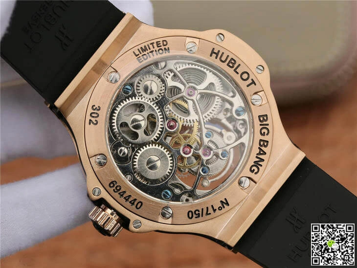 Hublot Big Bang Tourbillon 1:1 Best Edition Replica Watch Black Strap
