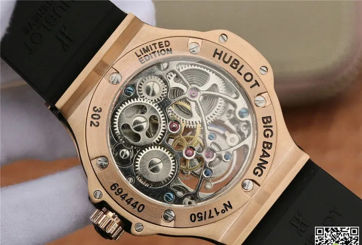 Hublot Big Bang Tourbillon 1:1 Best Edition Replica Watch Diamond Black Dial
