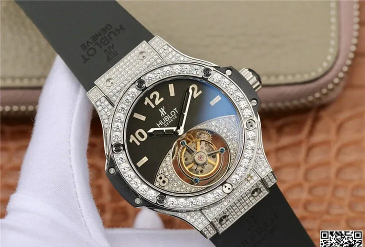 Hublot Big Bang Tourbillon 1:1 Best Edition Replica Watch Diamond