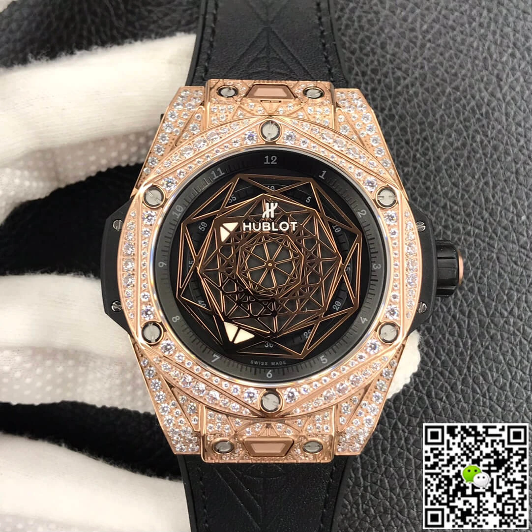 Hublot Big Bang WWF Factory 1:1 Best Edition Replica Watch Black Dial