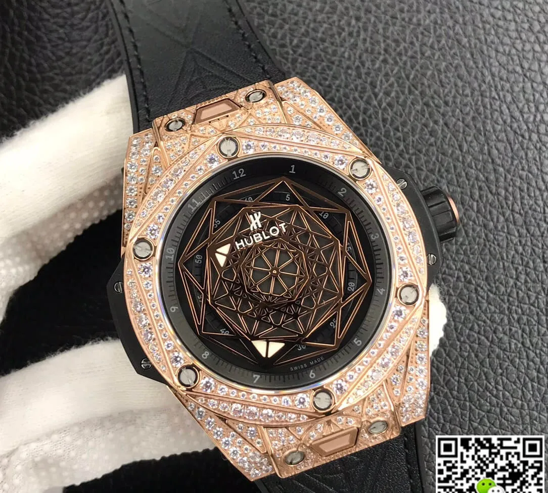 Hublot Big Bang WWF Factory 1:1 Best Edition Replica Watch Black Dial