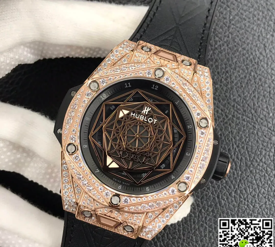 Hublot Big Bang WWF Factory 1:1 Best Edition Replica Watch Black Dial