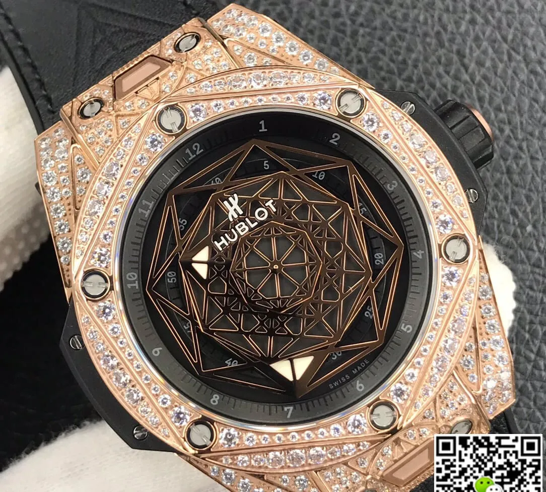 Hublot Big Bang WWF Factory 1:1 Best Edition Replica Watch Black Dial