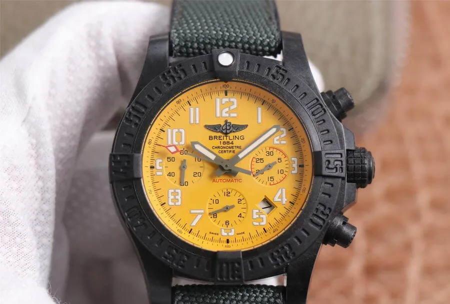 Breitling Avenger Hurricane 12H XB0180E41I1W1 GF Factory 1:1 Best Edition Replica Watch Yellow Dial