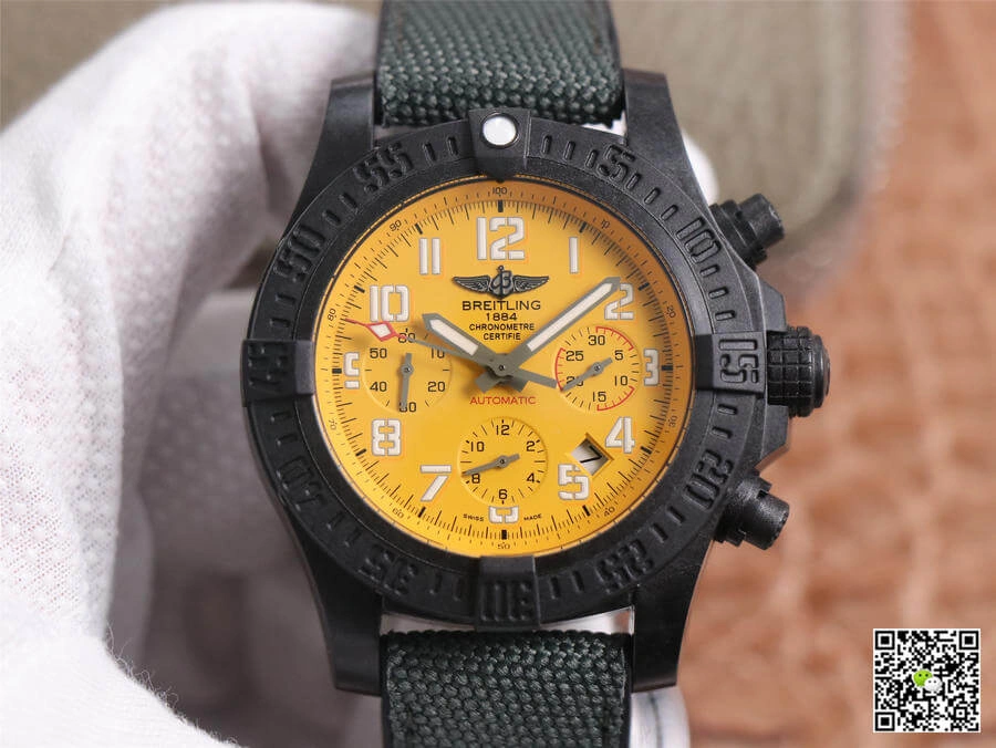 Breitling Avenger Hurricane 12H XB0180E41I1W1 GF Factory 1:1 Best Edition Replica Watch Yellow Dial