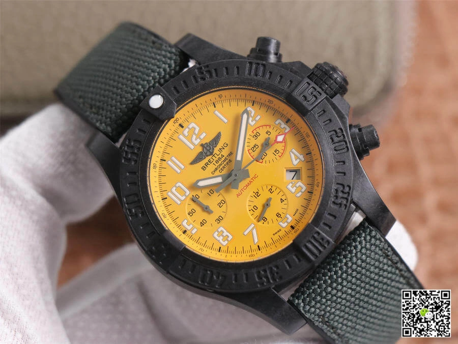 Breitling Avenger Hurricane 12H XB0180E41I1W1 GF Factory 1:1 Best Edition Replica Watch Yellow Dial