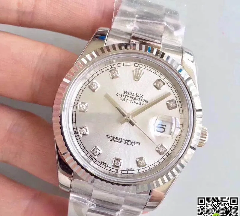 Rolex Datejust II 116334-0009 EW Factory 1:1 Best Edition Replica Watch Swiss ETA2836 Silver Dial