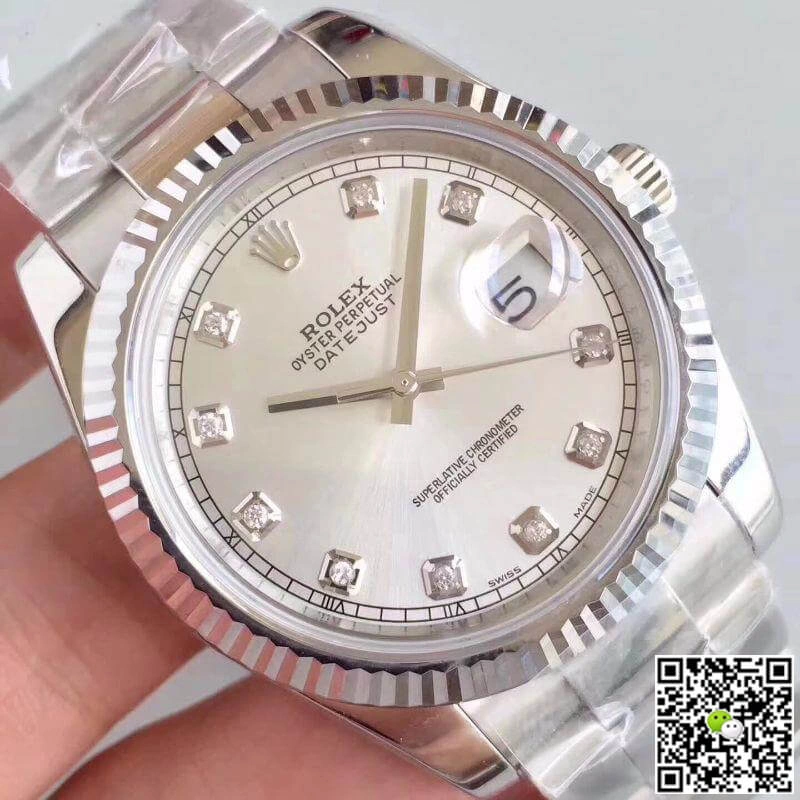 Rolex Datejust II 116334-0009 EW Factory 1:1 Best Edition Replica Watch Swiss ETA2836 Silver Dial