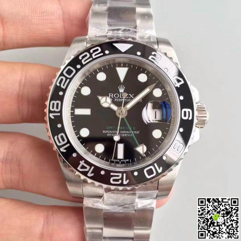 Rolex GMT-Master II 116710LN Noob Factory Black Dial 1:1 Best Edition Replica Watch Swiss ETA2836-2