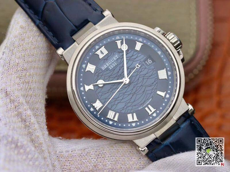 Breguet MARINE 5517BB Y2 9ZU V9 Factory 1:1 Best Edition Replica Watch Swiss ETA9015 Blue Dial
