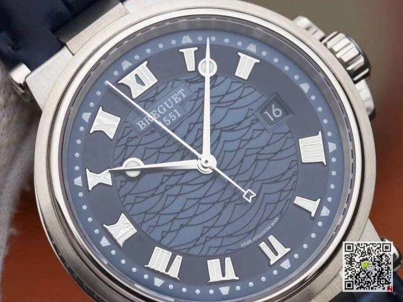 Breguet MARINE 5517BB Y2 9ZU V9 Factory 1:1 Best Edition Replica Watch Swiss ETA9015 Blue Dial