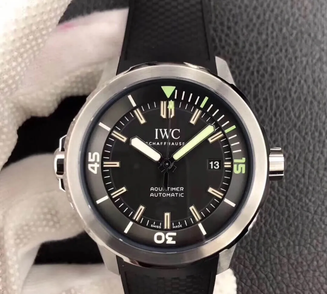 IWC Aquatimer IW329001 V6 Factory 1:1 Best Edition Replica Watch Black Strap