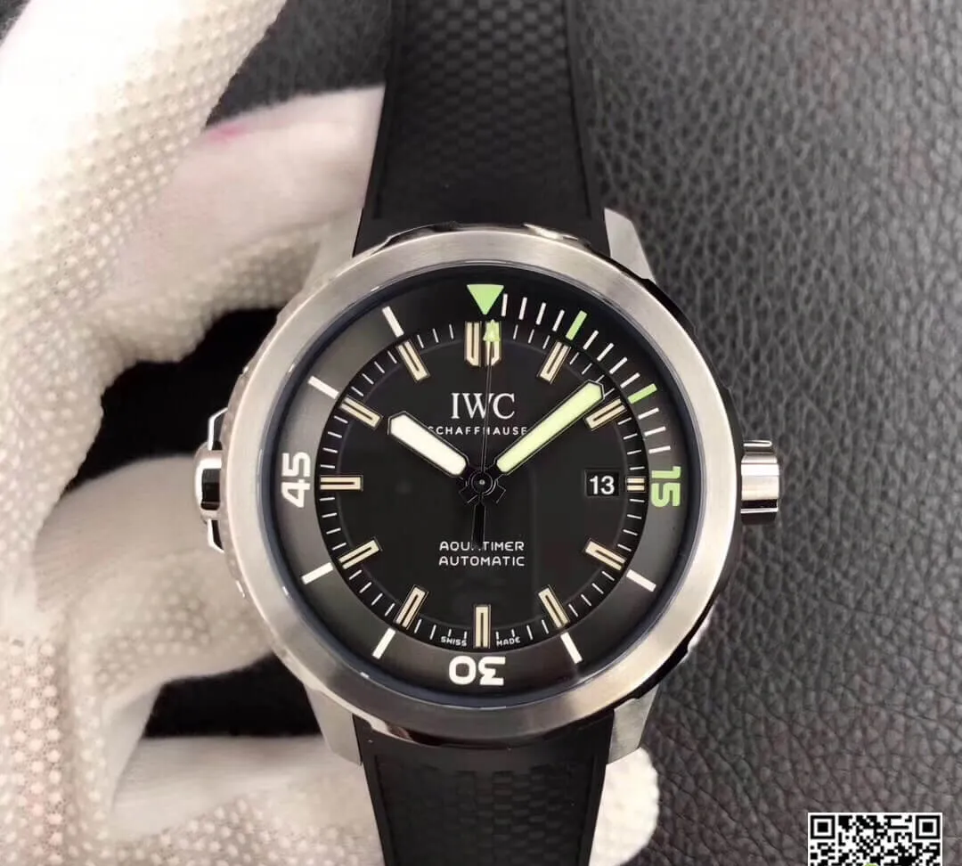 IWC Aquatimer IW329001 V6 Factory 1:1 Best Edition Replica Watch Black Strap