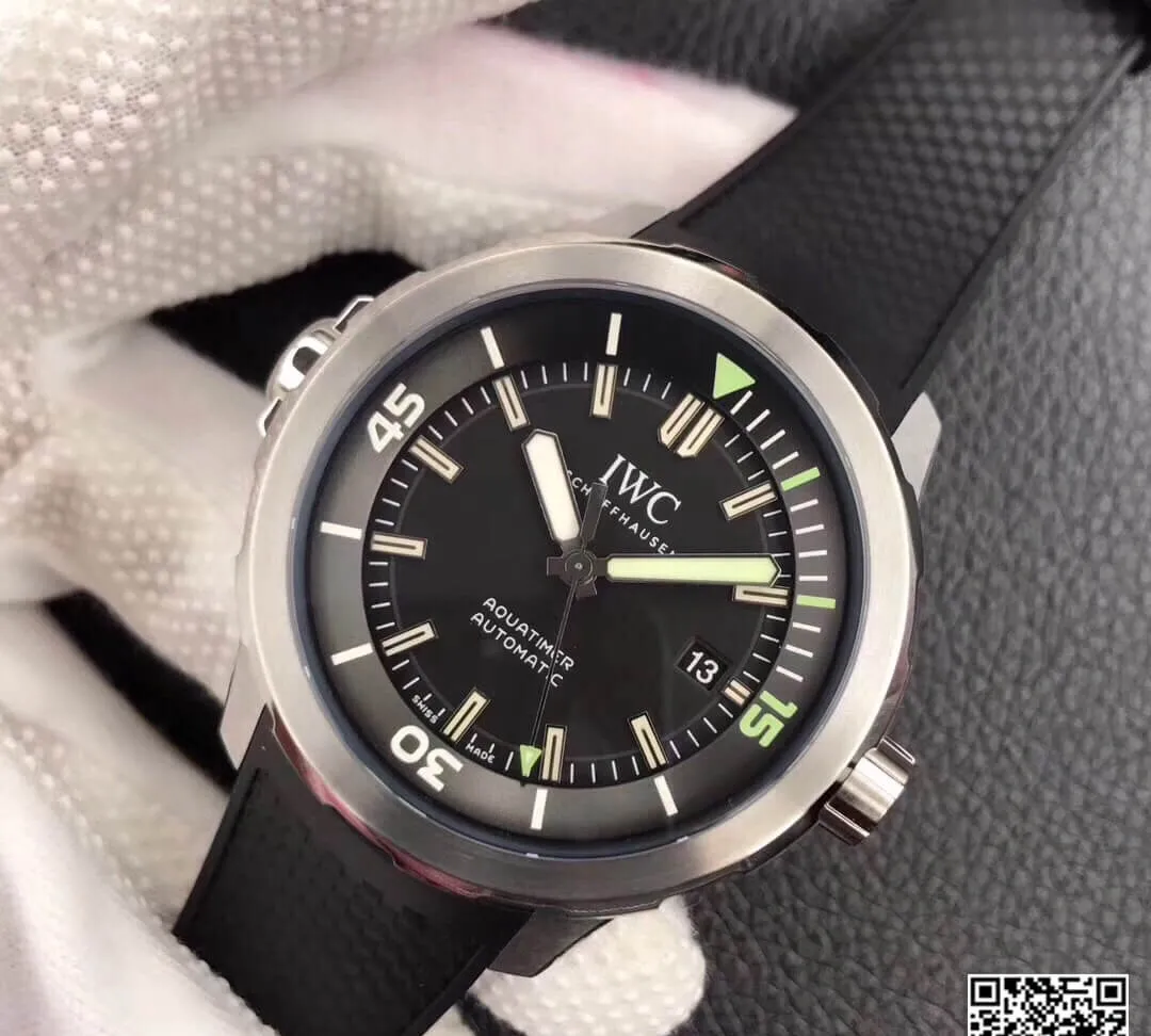 IWC Aquatimer IW329001 V6 Factory 1:1 Best Edition Replica Watch Black Strap