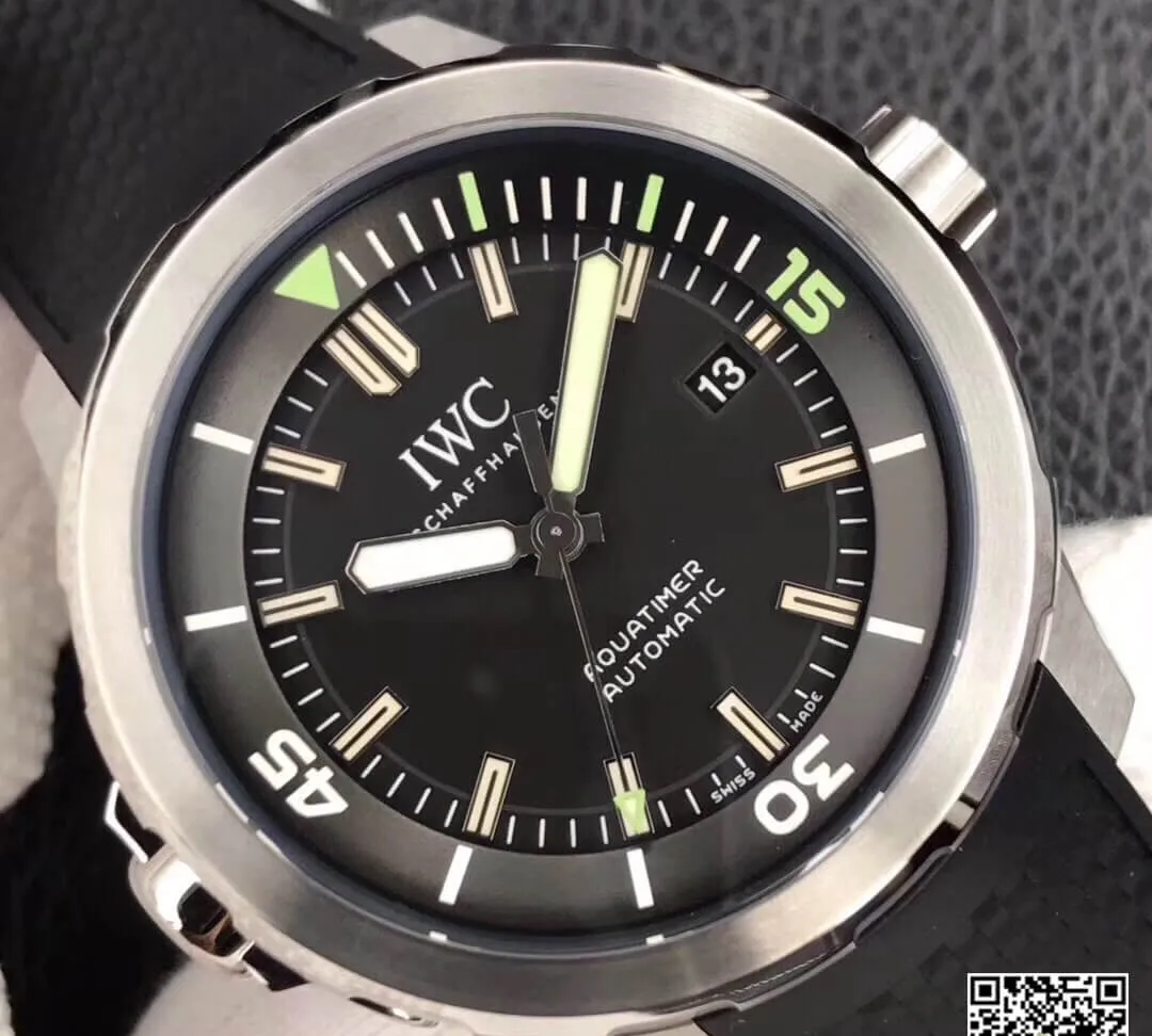 IWC Aquatimer IW329001 V6 Factory 1:1 Best Edition Replica Watch Black Strap