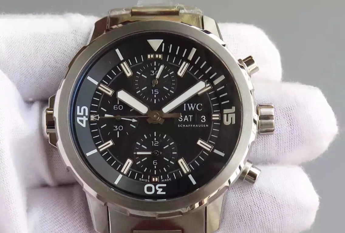 IWC Aquatimer IW376804 V6 Factory 1:1 Best Edition Replica Watch Black Dial