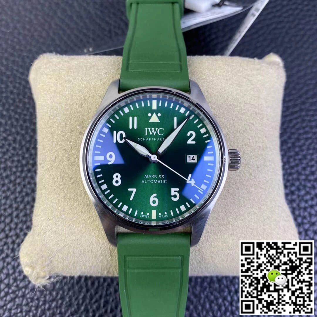 IWC Pilot IW328205 M+ Factory 1:1 Best Edition Replica Watch Green Strap