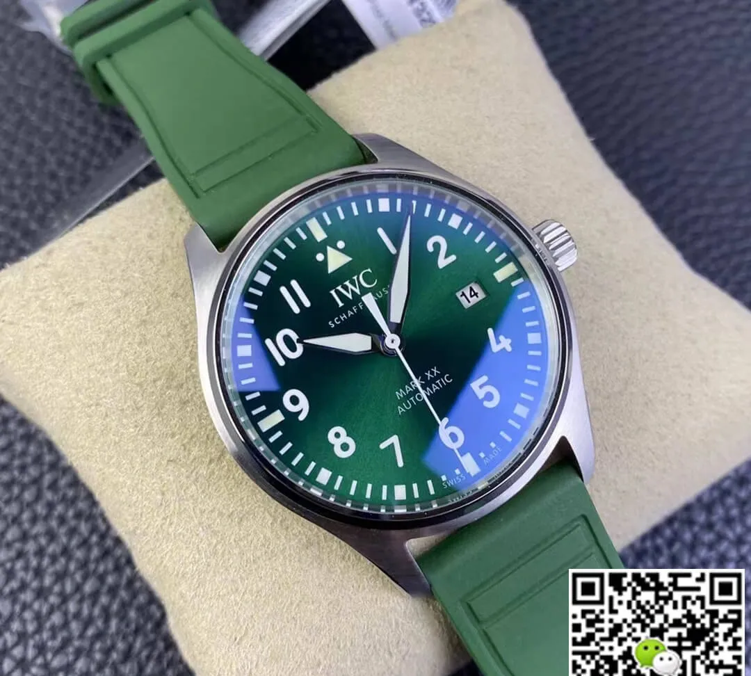 IWC Pilot IW328205 M+ Factory 1:1 Best Edition Replica Watch Green Strap