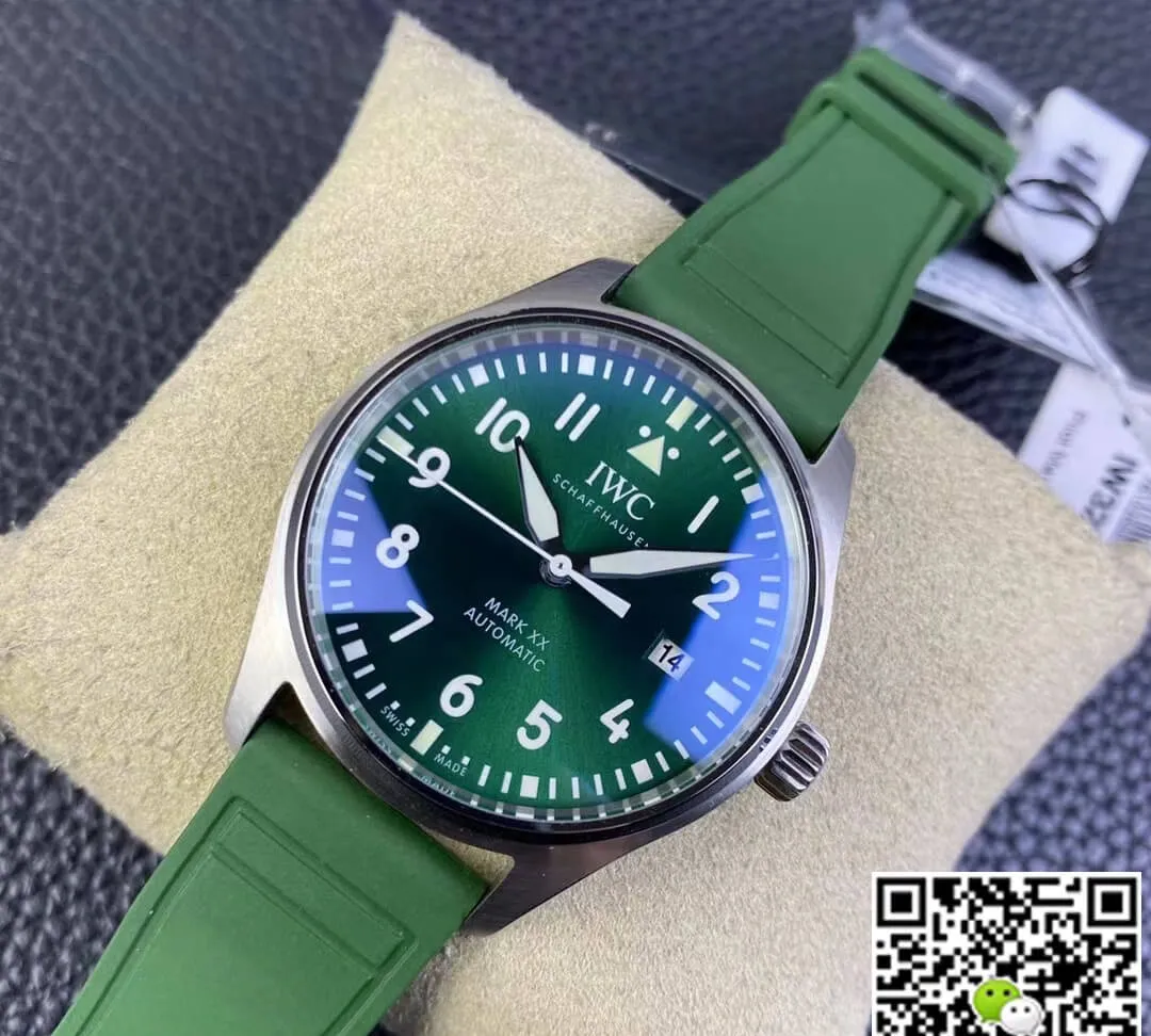 IWC Pilot IW328205 M+ Factory 1:1 Best Edition Replica Watch Green Strap