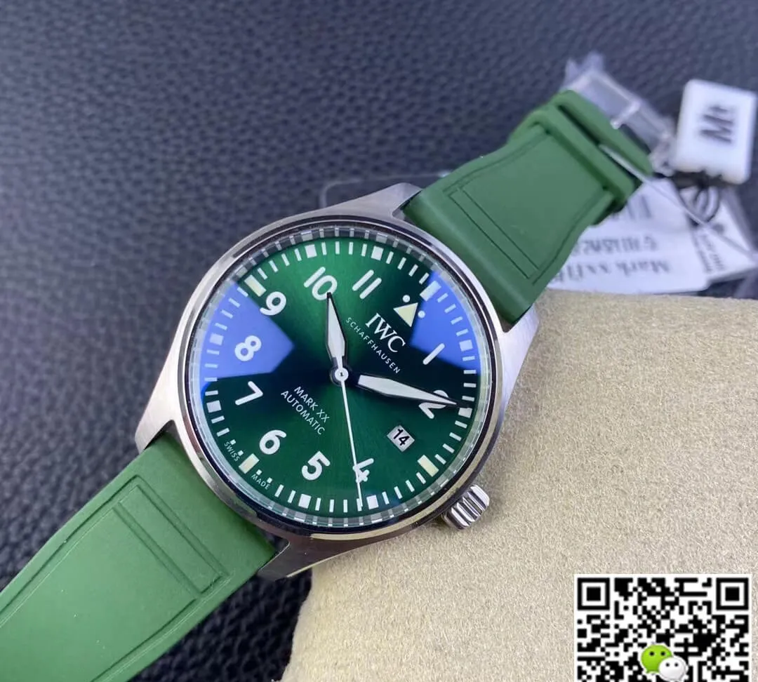 IWC Pilot IW328205 M+ Factory 1:1 Best Edition Replica Watch Green Strap