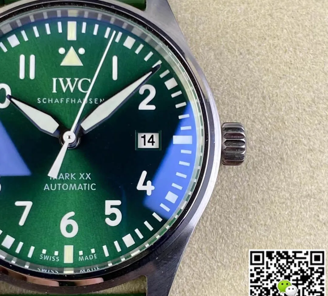 IWC Pilot IW328205 M+ Factory 1:1 Best Edition Replica Watch Green Strap