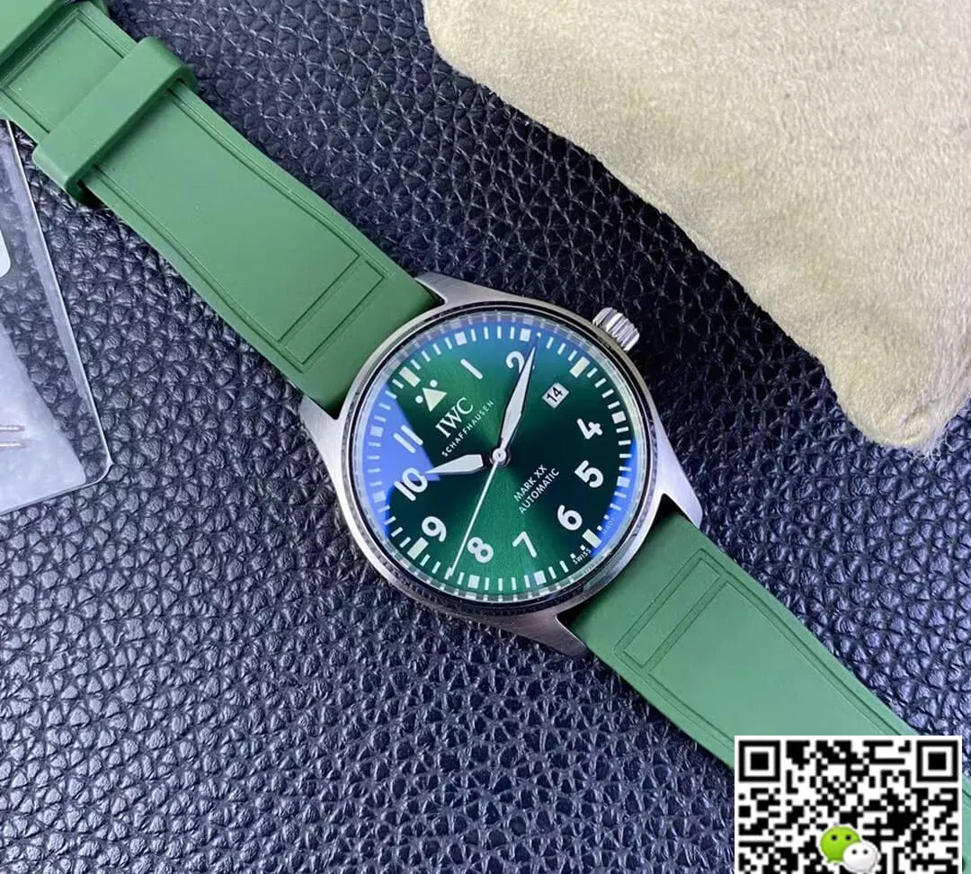 IWC Pilot IW328205 M+ Factory 1:1 Best Edition Replica Watch Green Strap