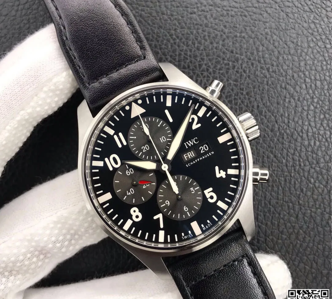 IWC Pilot IW377709 ZF Factory 1:1 Best Edition Replica Watch Black Strap