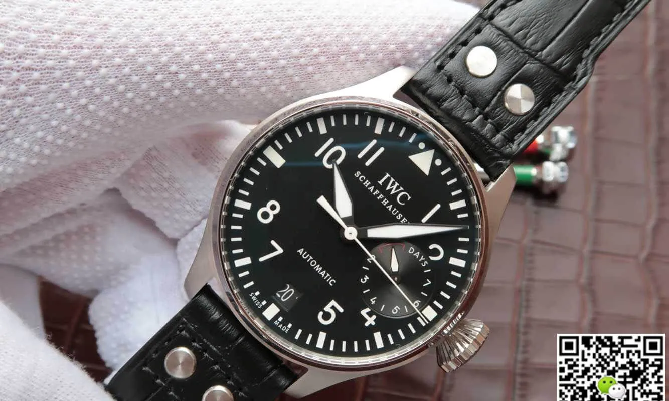 IWC Pilot IW500912 ZF Factory 1:1 Best Edition Replica Watch Black Strap