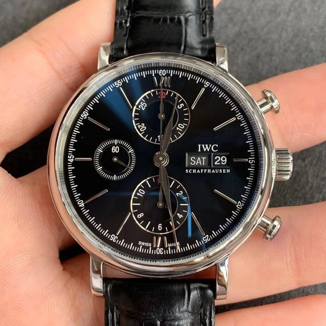 IWC Portofino IW391008 ZF Factory 1:1 Best Edition Replica Watch Black Strap