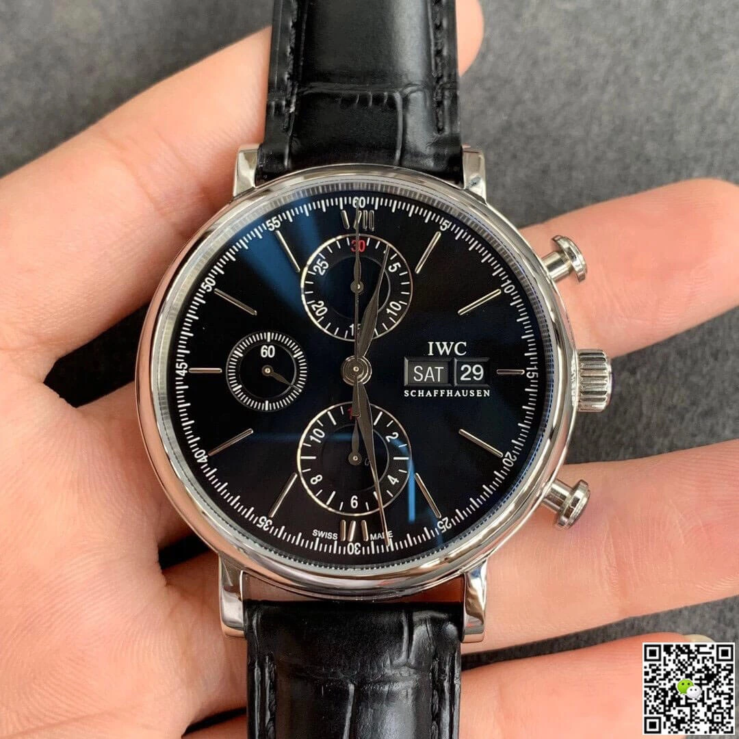 IWC Portofino IW391008 ZF Factory 1:1 Best Edition Replica Watch Black Strap