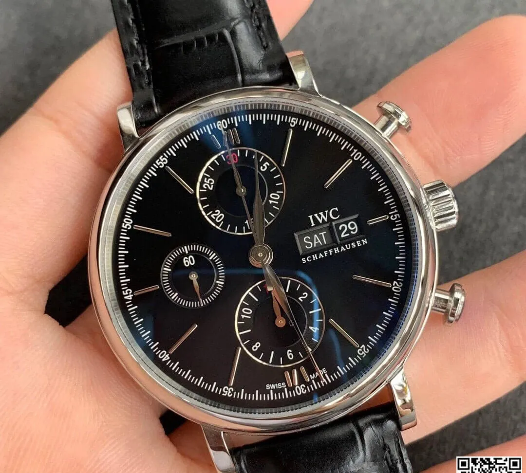 IWC Portofino IW391008 ZF Factory 1:1 Best Edition Replica Watch Black Strap