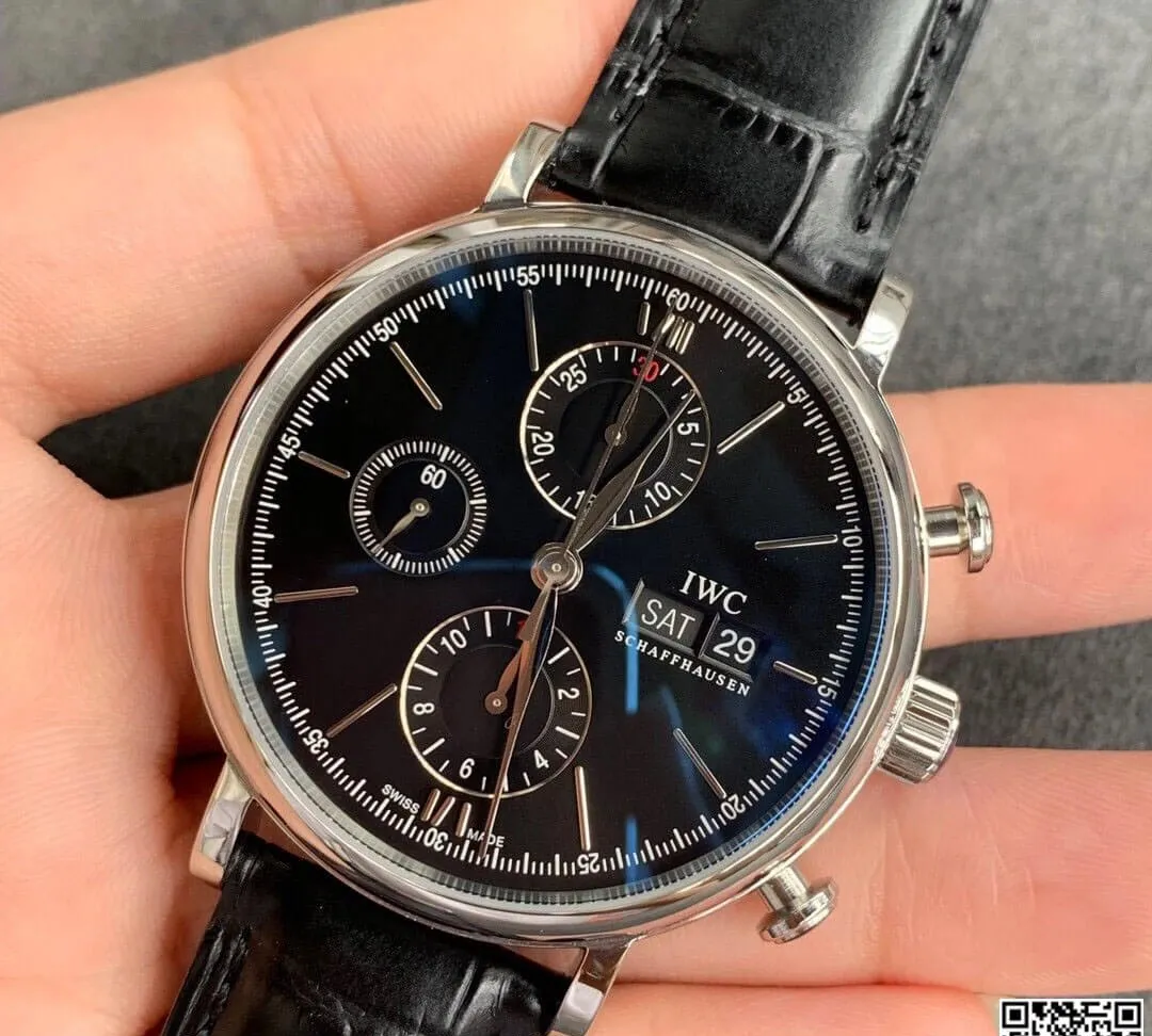 IWC Portofino IW391008 ZF Factory 1:1 Best Edition Replica Watch Black Strap