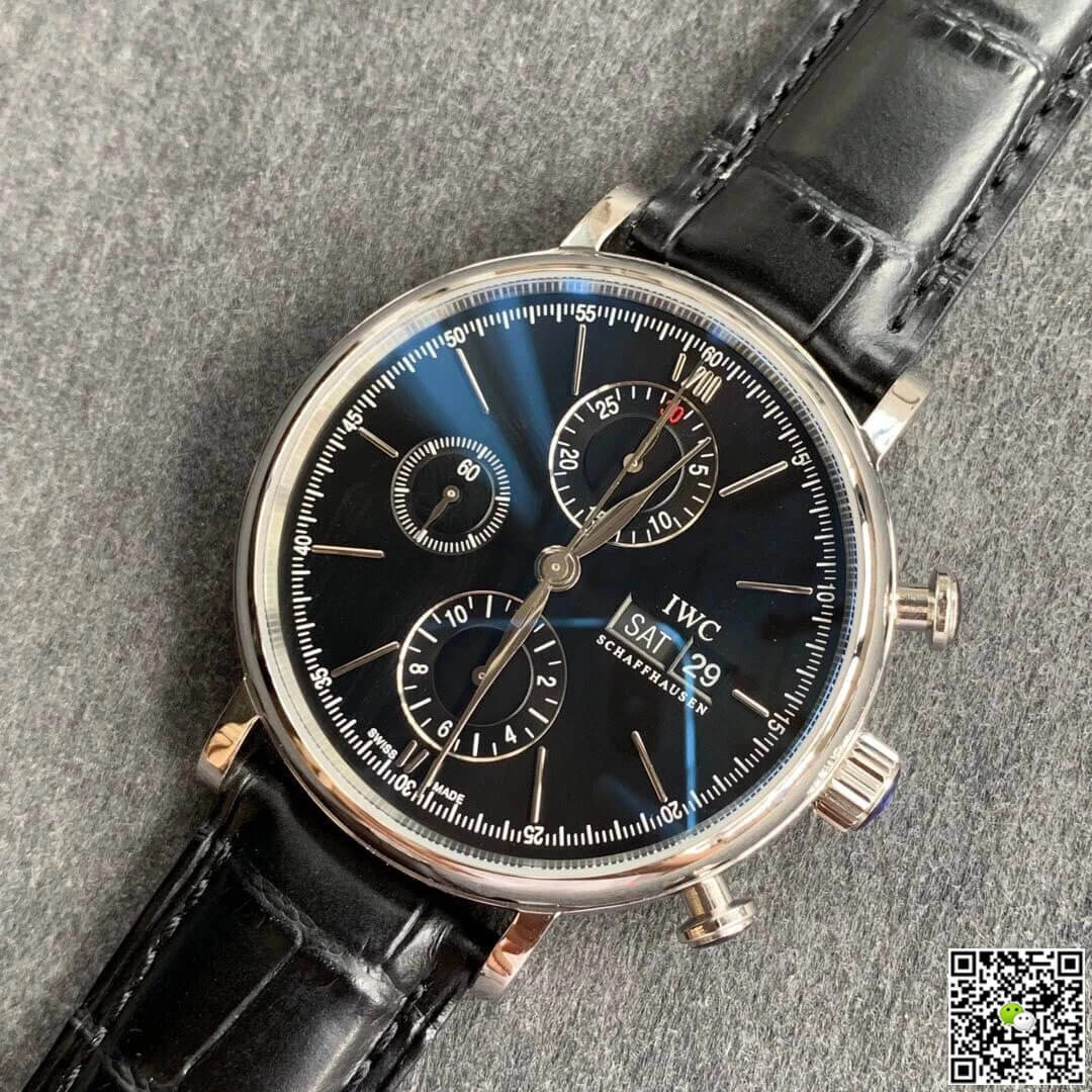 IWC Portofino IW391008 ZF Factory 1:1 Best Edition Replica Watch Black Strap