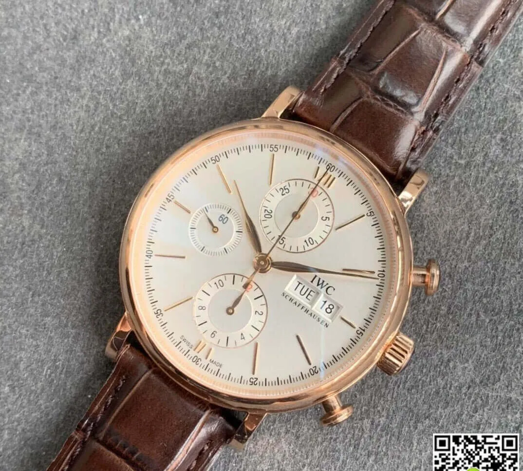 IWC Portofino IW391020 ZF Factory 1:1 Best Edition Replica Watch Brown Strap